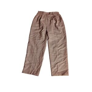 Rafaella Petites Houndstooth Pleated Wool Blend Pants